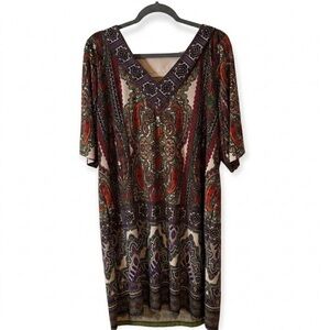 Sandra Darren Multicolor Paisley Dress